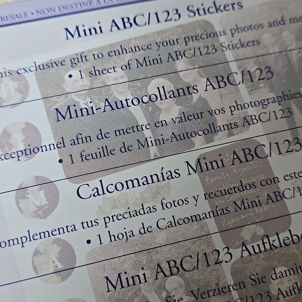 Creative Memories stickers ABC/123 Mini Classy Flesh Color Sticker photo diy - Picture 10 of 16